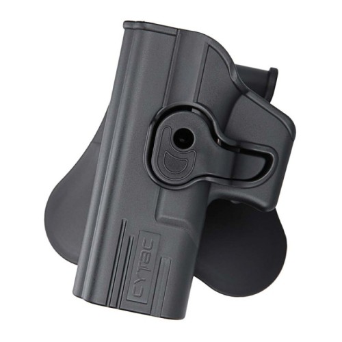 PISTOLERA RÍGIDA CYTAC GLOCK 19/23/32 ZURDA - NEGRA