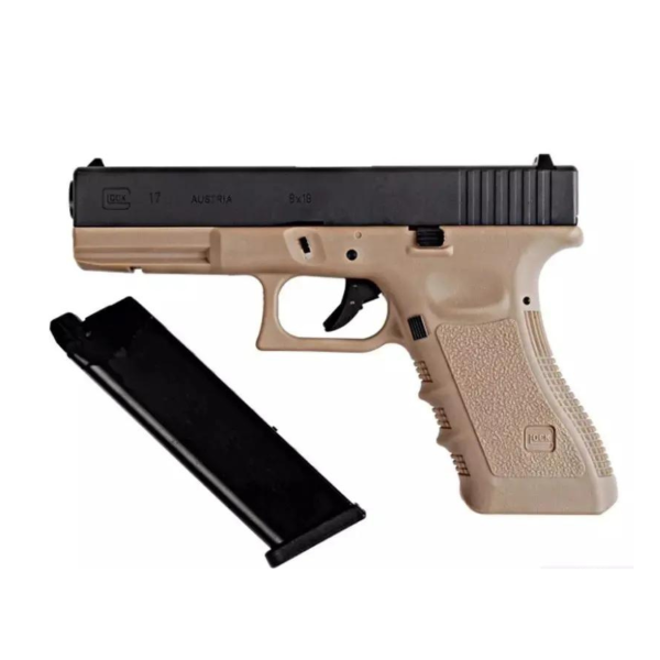 PISTOLA WE G17 GEN.4 FULL METAL TAN-NEGRA