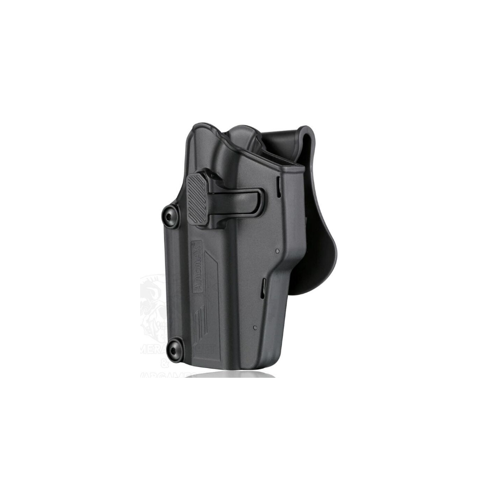 PISTOLERA RÍGIDA AMOMAX UNIVERSAL ZURDA - NEGRA