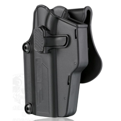 PISTOLERA RÍGIDA AMOMAX UNIVERSAL ZURDA - NEGRA