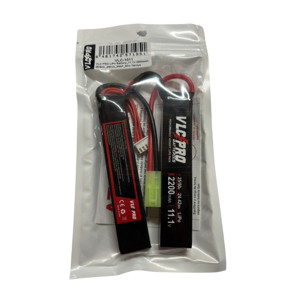 BATERIA VLC PRO LIPO 11.1V 2200MAH 25C/50C 2STICK NEGRA