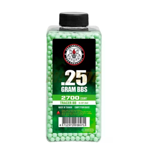 TRACER BB 0.25G 2700BB VERDE G&G (G-07-265)