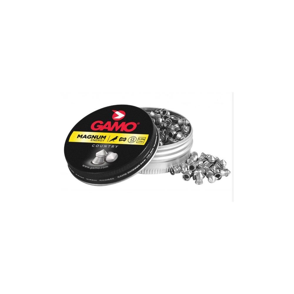 PERDIGONES GAMO 4.5 MAGNUM PUNTA 250PCS PLATA