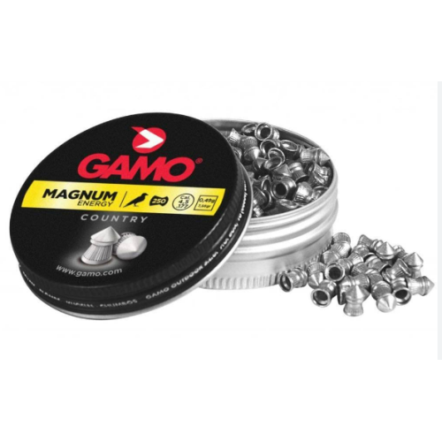 PERDIGONES GAMO 4.5 MAGNUM PUNTA 250PCS PLATA