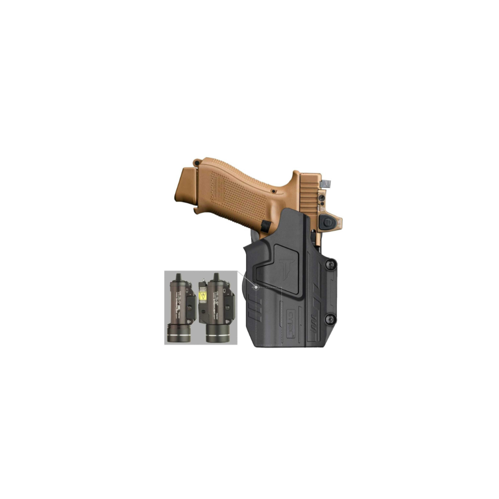 FUNDA PISTOLA RIGIDA CYTAC UNIVERSAL MEGA-FIT NEGRA