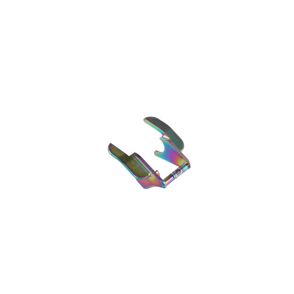 COWCOW MATCH GRADE STAINLESS STEEL THUMB SAFETY RAINBOW