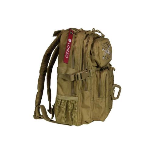 MOCHILA CORSO ROGUE MOLLE C/MOSQUETON 14L COYOTE