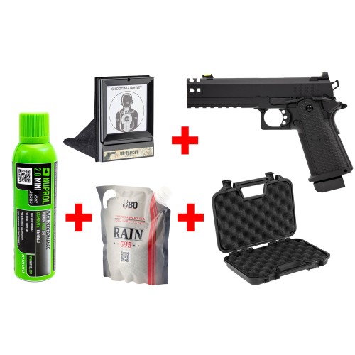 Hi-capa hex-comb Raven + balls + target + gas