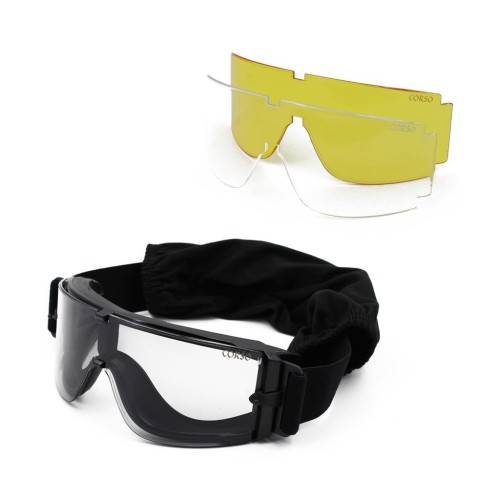 GAFA CORSO REVENGE MK800 3 LENTES NEGRA