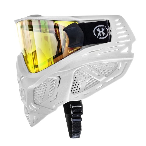 MÁSCARA HK ARMY "HSTL SKULL GOGGLE SAINT" C/ LENTE DORADA - BLANCA