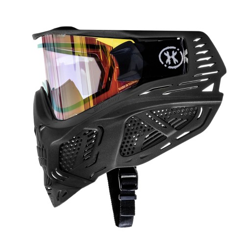 MÁSCARA HK ARMY "HSTL SKULL GOGGLE RAIDER"- C/ LENTES DORADAS - NEGRA