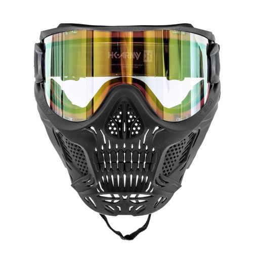 MÁSCARA HK ARMY "HSTL SKULL GOGGLE RAIDER"- C/ LENTES DORADAS - NEGRA