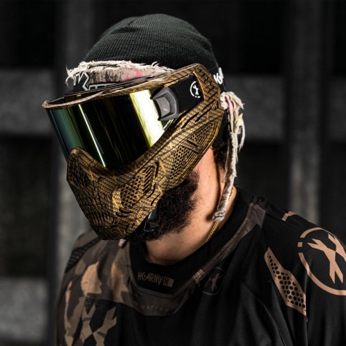 MÁSCARA HK ARMY "HSTL SKULL GOGGLE" C/ LENTE DORADA - MACHINE GOLD