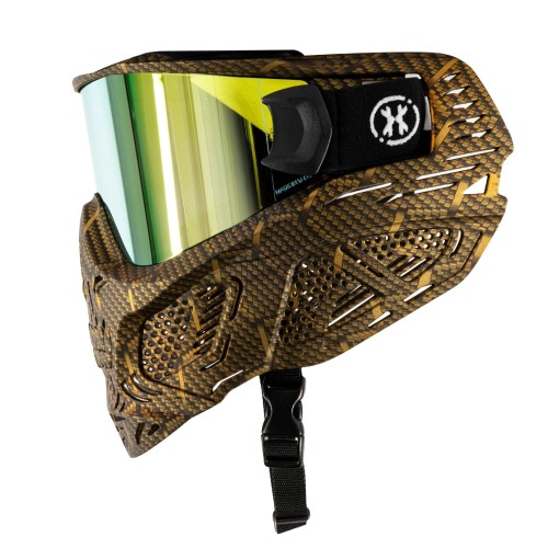 MÁSCARA HK ARMY "HSTL SKULL GOGGLE" C/ LENTE DORADA - MACHINE GOLD