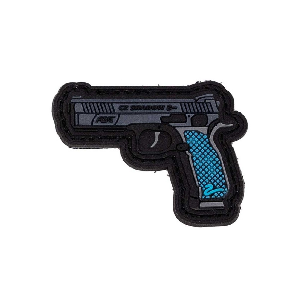 PARCHE PVC ASG PISTOLA CZ SHADOW NEGRO-AZUL