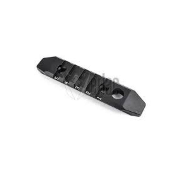 RAIL METAL 5 HUECOS M-LOK/KEYMOD ALUMINIO NEGRO