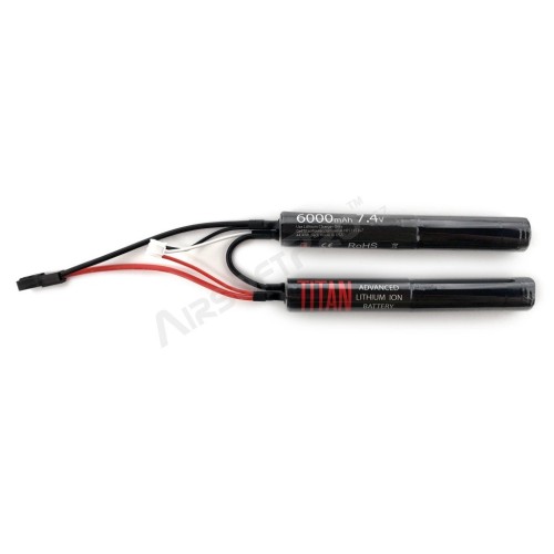 Batería Li-Ion 7,4V 6000mAh 30C - Mini CQB con el Tamiya