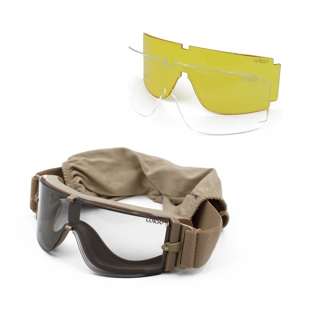 GAFA CORSO REVENGE MK800 3 LENTES COYOTE