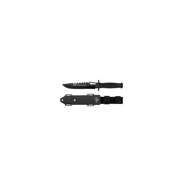 CUCHILLO ALBAINOX TACTICO FUNDA RIGIDA NEGRO