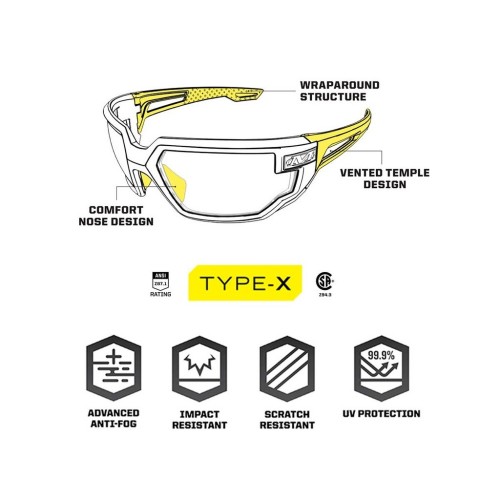 GAFAS PROTECCIÓN TYPE-X S TRANSPARENTE