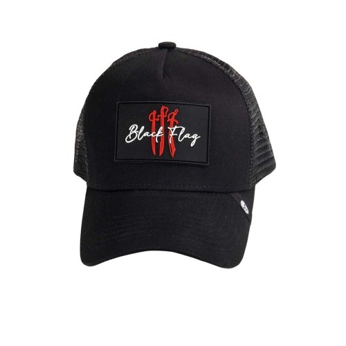 GORRA "BLACK FLAG" CORSO C/ REJILLA - NEGRA