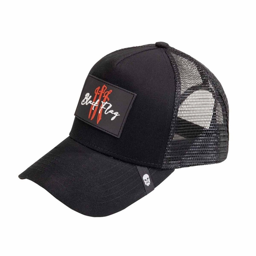 GORRA "BLACK FLAG" CORSO C/ REJILLA - NEGRA