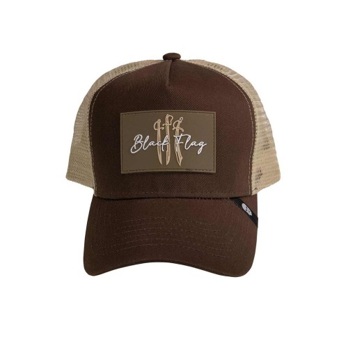GORRA "BLACK FLAG" CORSO C/ REJILLA - MARRÓN