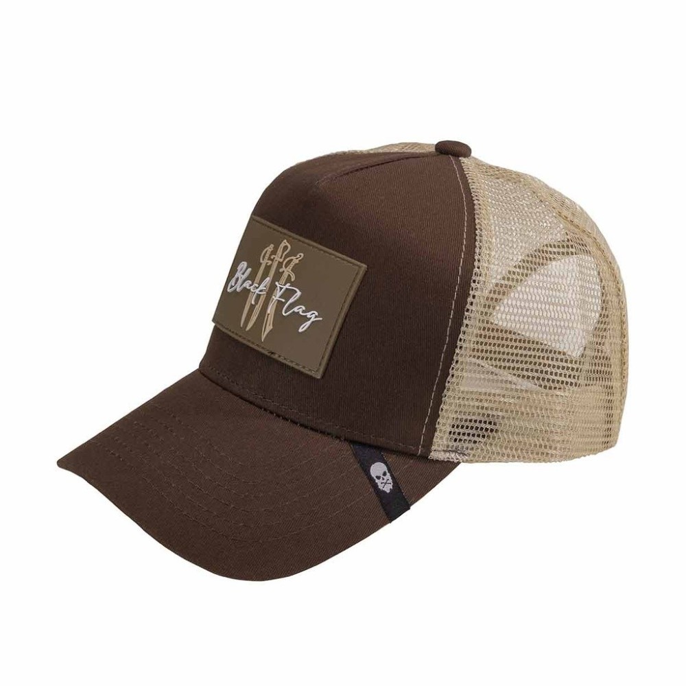 GORRA "BLACK FLAG" CORSO C/ REJILLA - MARRÓN