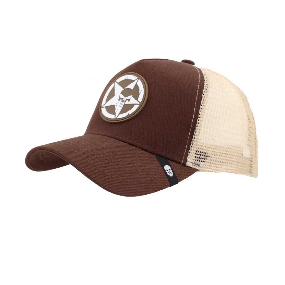 GORRA "PUNISHER" IMMORTAL WARRIOR C/ REJILLA - MARRÓN