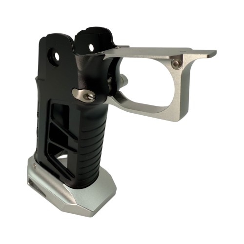 GRIP STRIKE TECH ESQUELETIZADO NEGRO & PLATA PARA HI-CAPA