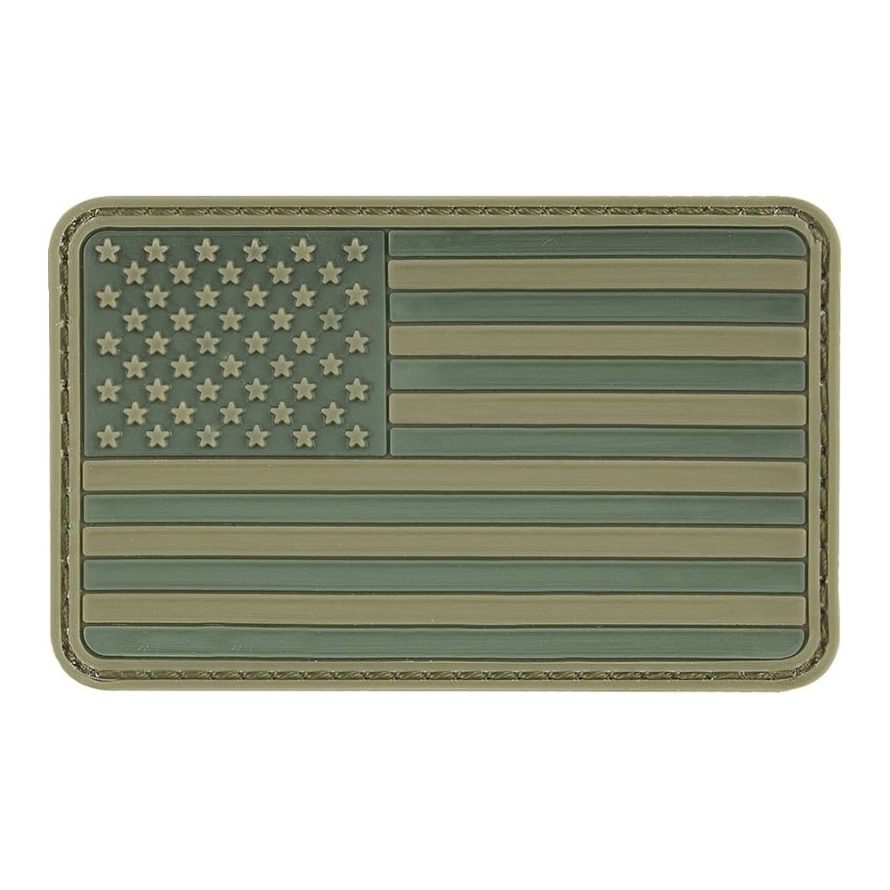 PARCHE PVC BANDERA AMERICANA (BORDES REDONDEADOS) VERDE