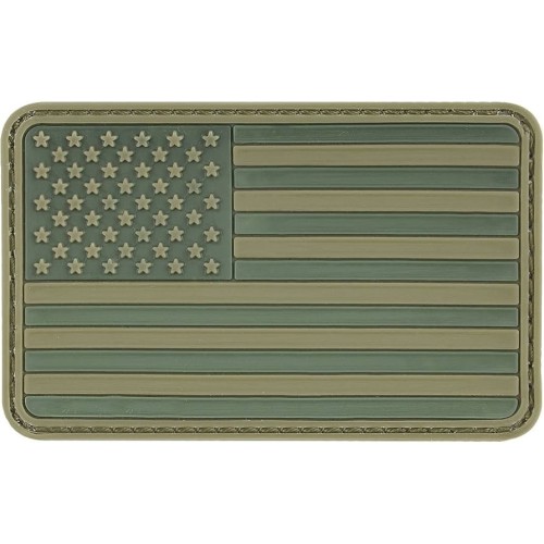 PARCHE PVC BANDERA AMERICANA (BORDES REDONDEADOS) VERDE