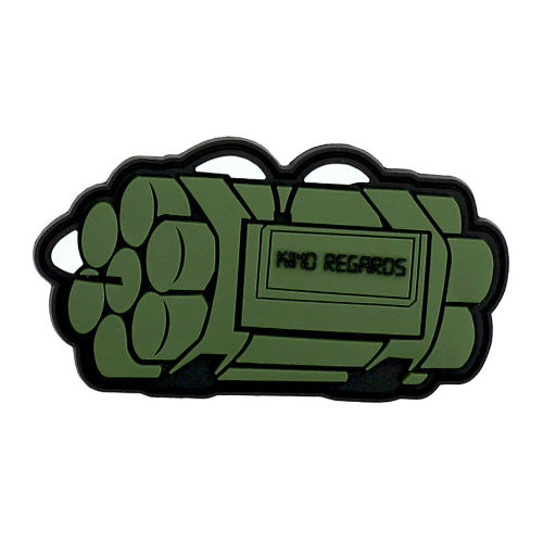 PARCHE PVC BOMBA "KIND REGARDS" VERDE