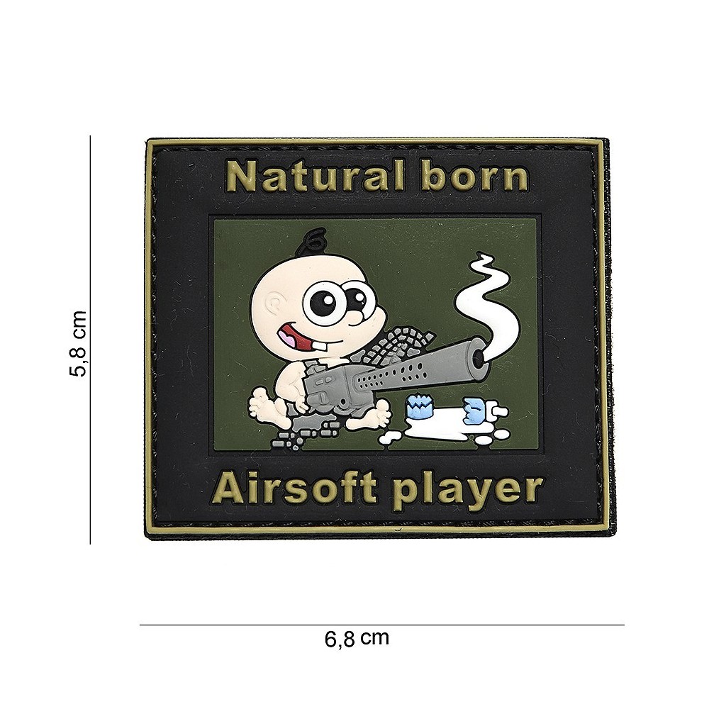 PARCHE PVC "NATURAL BORN AIRSOFT PLAYER"