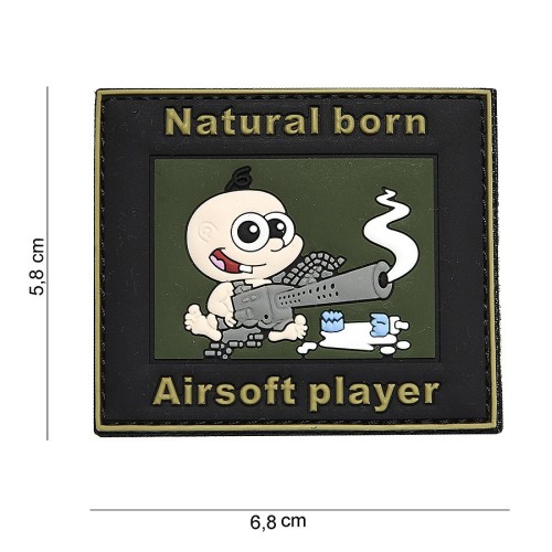 PARCHE PVC "NATURAL BORN AIRSOFT PLAYER"