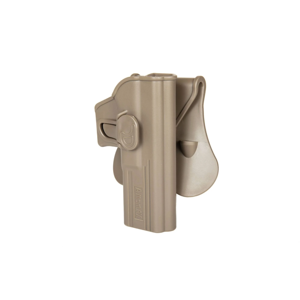 PISTOLERA RÍGIDA AMOMAX GLOCK 17/22/31 DIESTRA - TAN