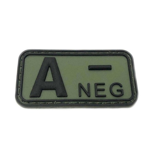 PARCHE IMMORTAL PVC GRUPO SANGUINEO A NEGATIVO VERDE