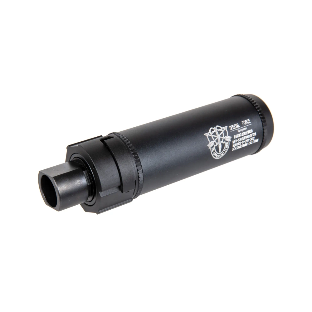 SILENCIADOR 5KU (14MM) MINI Q/D "SPECIAL FORCE" 139-A 125MM - NEGRO