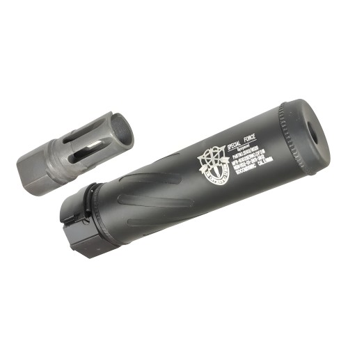 SILENCIADOR 5KU (14MM) Q/D "SPECIAL FORCE" 144-A 150MM - NEGRO