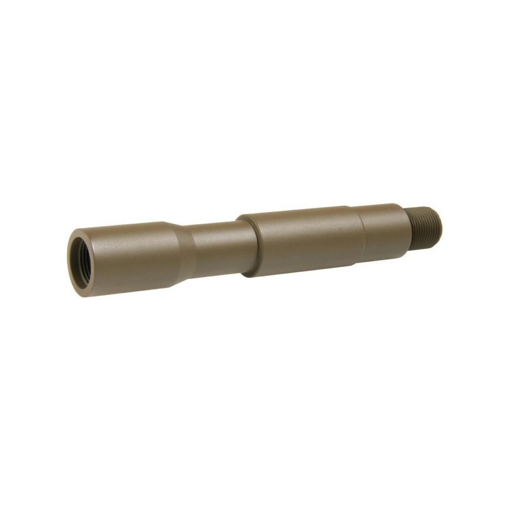 CAÑON EXTERNO SAIGO DEFENSE PARA M4/M16 C/ ROSCA 14MM - TAN