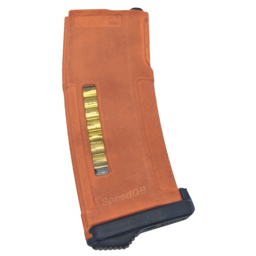 (SEGUNDA MANO) - CARGADOR PTS EPM X SPEEDQB AEG (150RDS) SEMI-NUEVO NARANJA