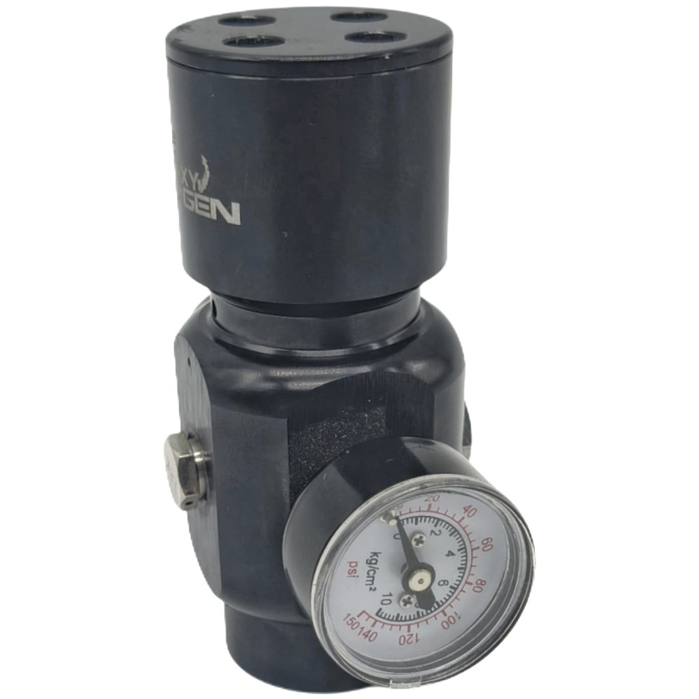 (SEGUNDA MANO) - REGULADOR OXYGEN 0-150 PSI - NEGRO