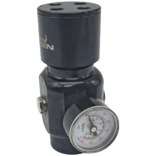 (SEGUNDA MANO) - REGULADOR OXYGEN 0-150 PSI - NEGRO
