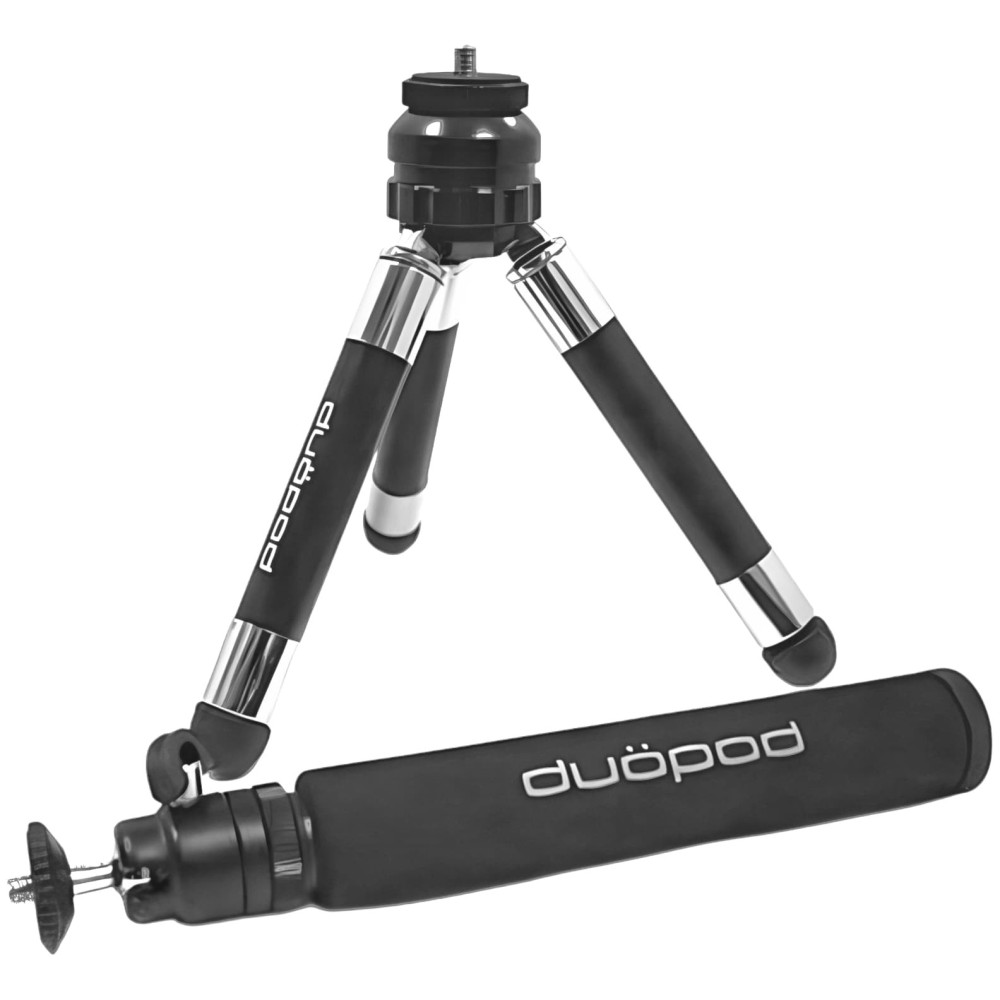 MONOPOD & TRIPODE EXTENSIBLE DUÖPOD - NEGROS & CROMADOS