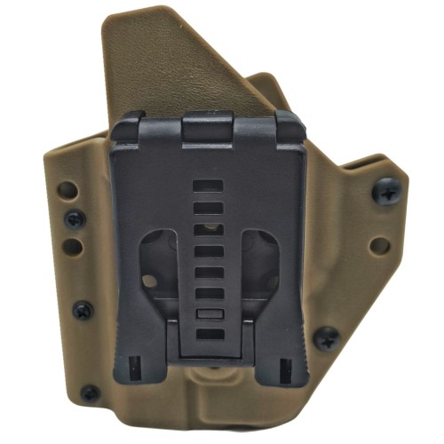 PISTOLERA RÍGIDA FMA GLOCK 17/19/23 C/ LINTERNA DIESTRA - TAN