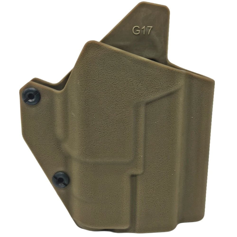 PISTOLERA RÍGIDA FMA GLOCK 17/19/23 C/ LINTERNA DIESTRA - TAN