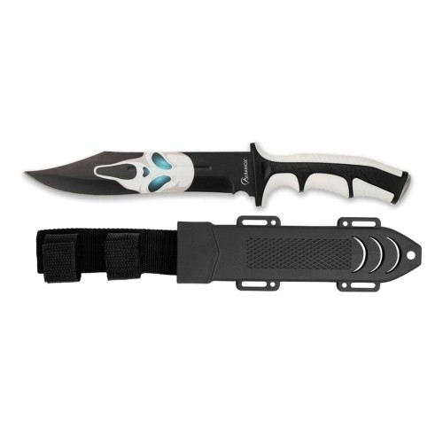 CUCHILLO ALBAINOX CALAVERA NEGRO-BLANCO