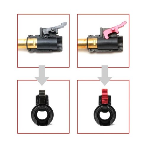 LEVA HOP-UP LAYLAX M4 MWS METALICA ROJA