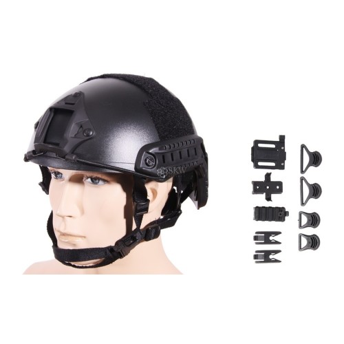 CASCO FAST MH NEGRO AJUSTABLE EMERSON