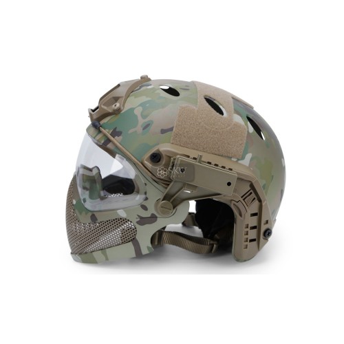 CASCO TIPO FAST Y MASCARA MTC DELTA TACTICS